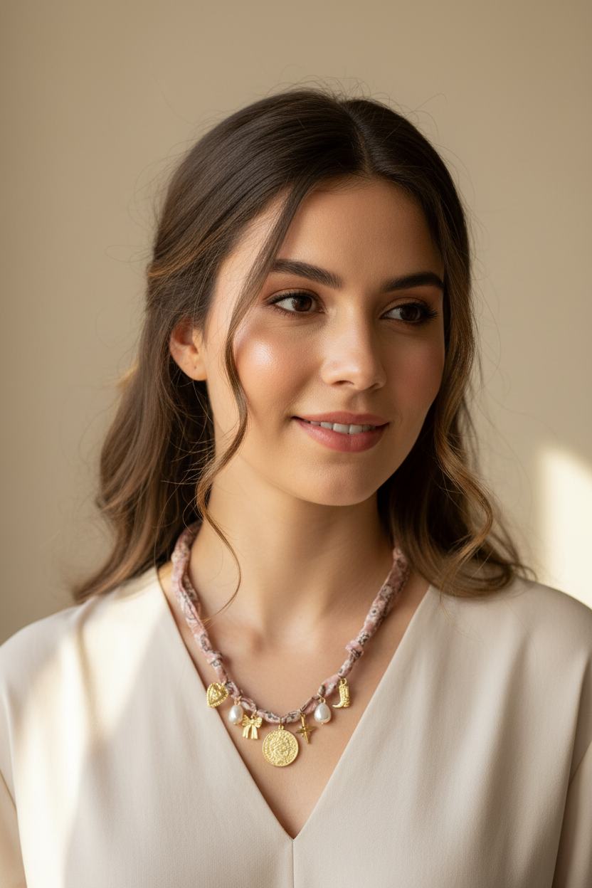 Feminine Faves Scarf Charm Necklace