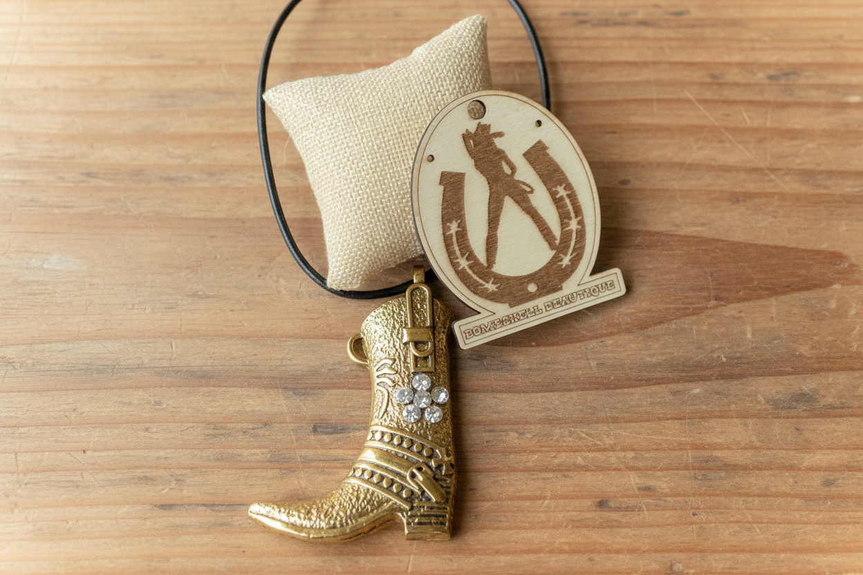 Cowgirl Boot Necklace