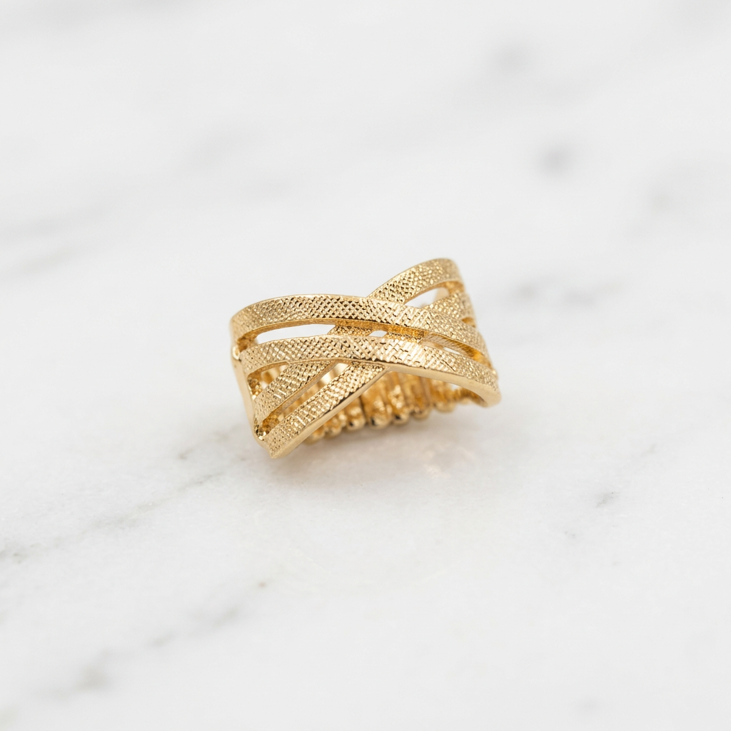 Criss Cross Stretch Band Ring