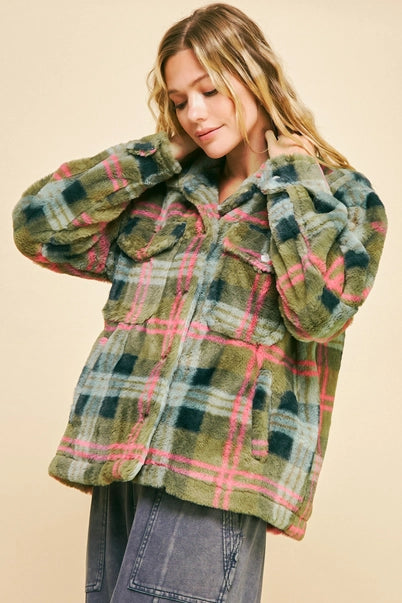 Olivia's Plaid Sherpa