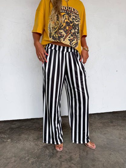 SPELLBOUND STRIPE PANTS: S/M