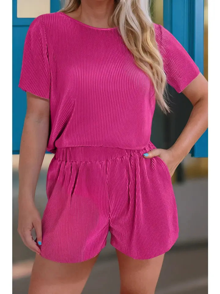 Barbie Pleated Shorts Set