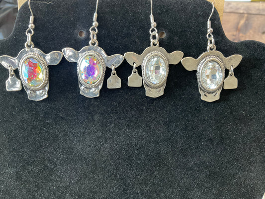 Rhinestone Heffer Earrings
