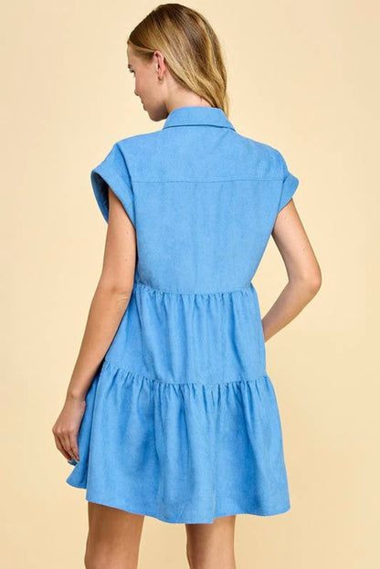 Blue Skies Tiered Dress
