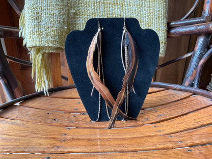Feather Shoulde Duster Earrings