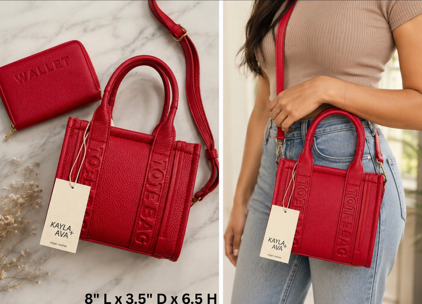 The Kayla and Ava 2Pc  Mini  Tote Bag Set