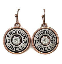 Load image into Gallery viewer, Classic Rhinestone Shotgun Shell Dangle Hook Earrings
