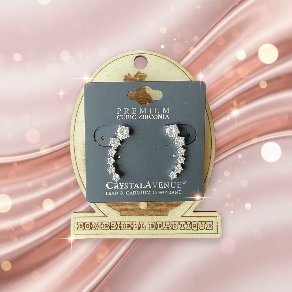 Falling Star Cubic Zirconia Earrings