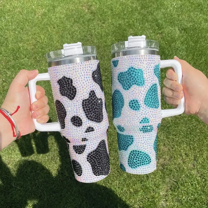 Rhinestone Cow Print 40oz Tumbler