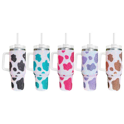 Rhinestone Cow Print 40oz Tumbler
