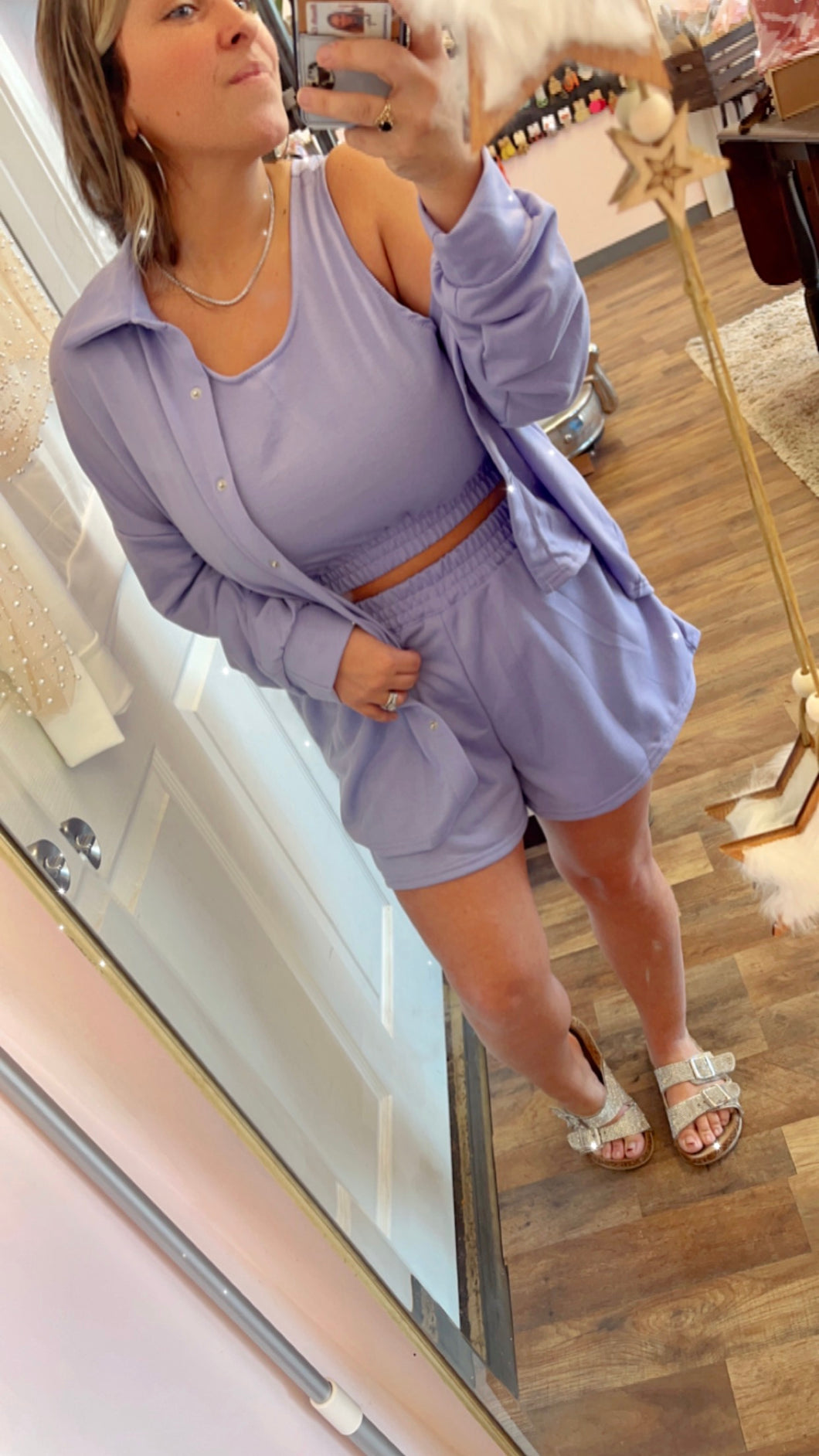 Lavender 3-Piece Short Set