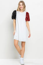 Load image into Gallery viewer, Gameday Sequin Sleeve Dress
