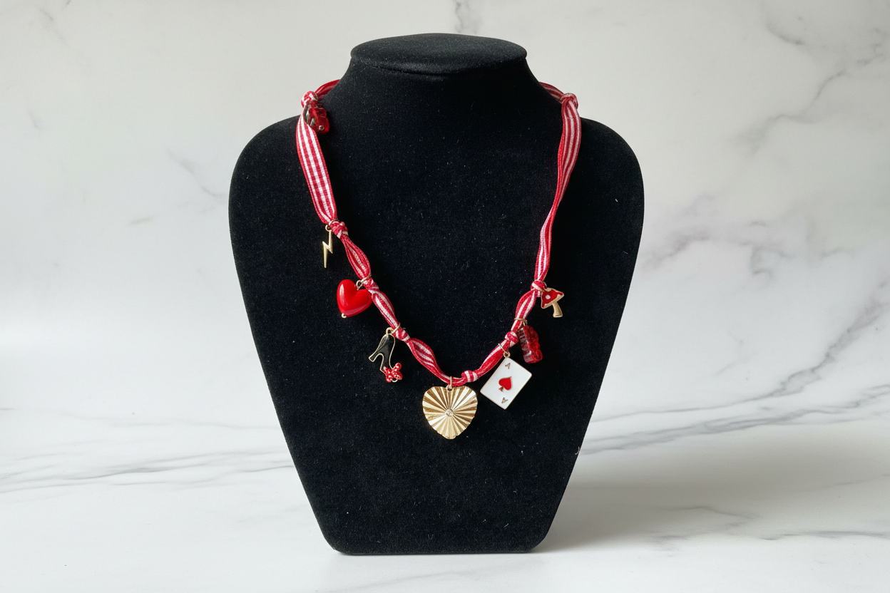 Wild At Heart Ribbon Charm Necklace