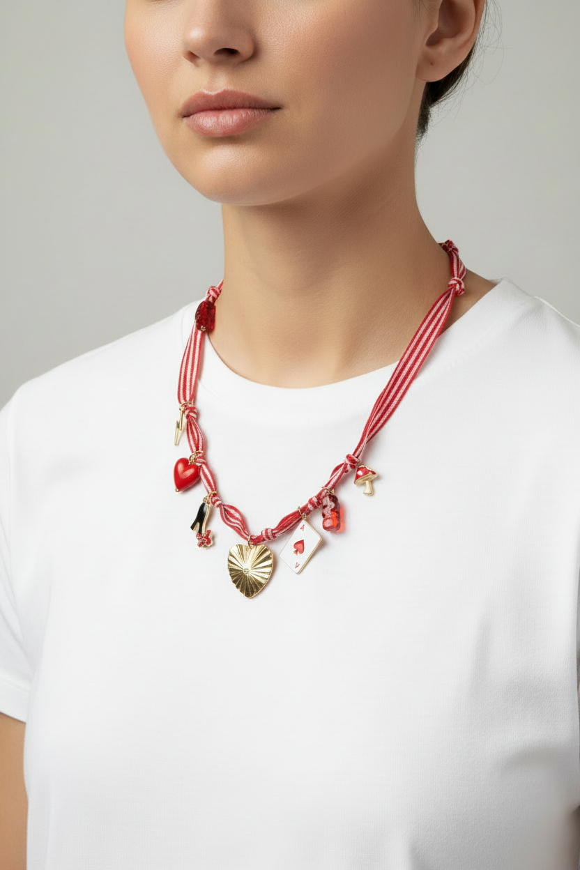Wild At Heart Ribbon Charm Necklace