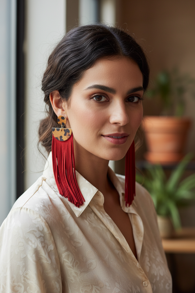 Boho Fringe Shoulder Duster Earrings
