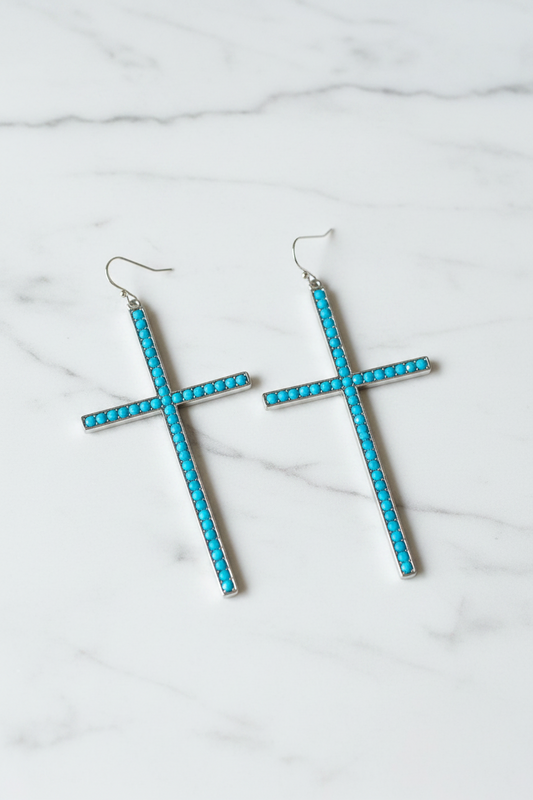 Can I Get An Amen Cross Earrings