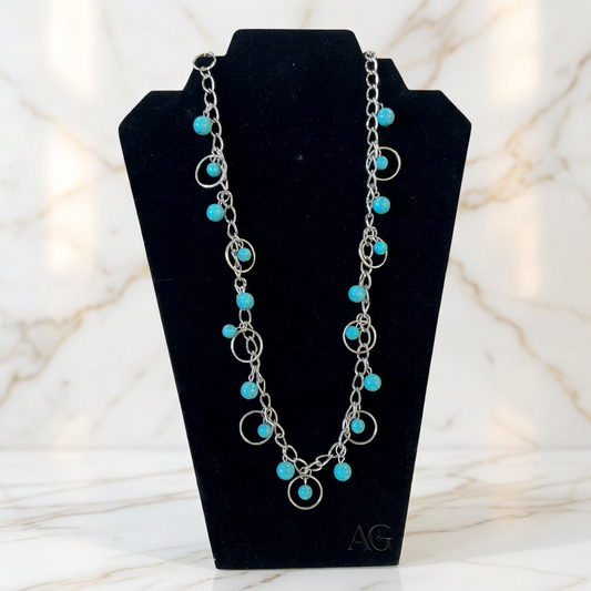 Silver Toned and Bead Necklace