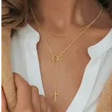 Cross Y Necklace