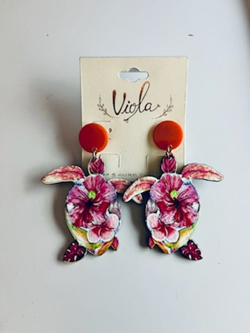 Tropical Turtle Earrings