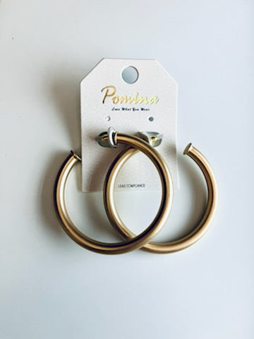 2in Thick Brushed Metal Hoops