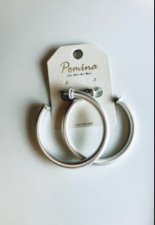 2in Thick Brushed Metal Hoops