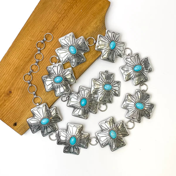 Square Cross Concho Belt