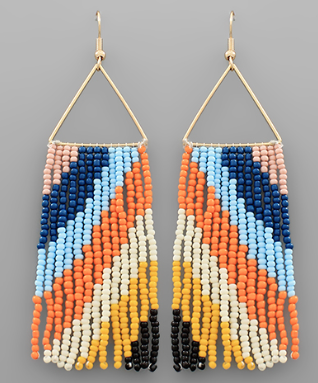 Triangles & Tassle Earrings