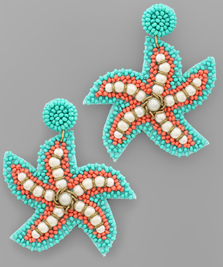 Pearls & Beads Starfish Earring