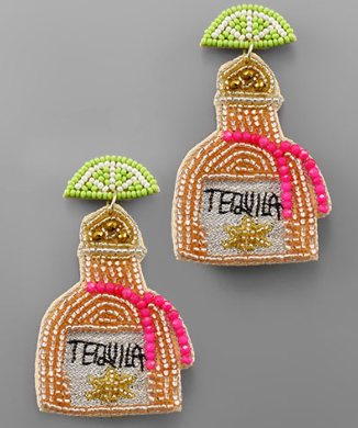 Festive Bead Tequila Earrings