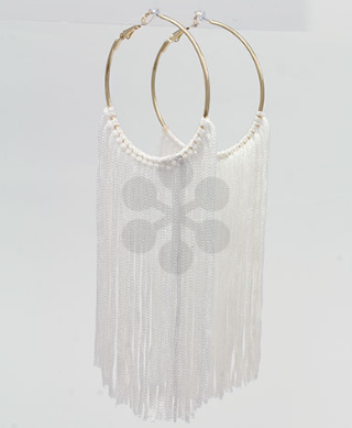 Hoop & Fringe Thread Earrings