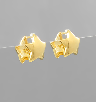 Gold Dipped Star Huggie