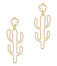 Load image into Gallery viewer, Cactus Drop Earrings
