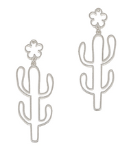 Load image into Gallery viewer, Cactus Drop Earrings
