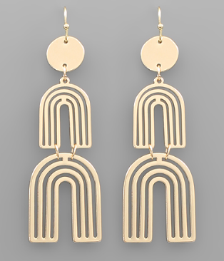 Double Arch Drop Earrings