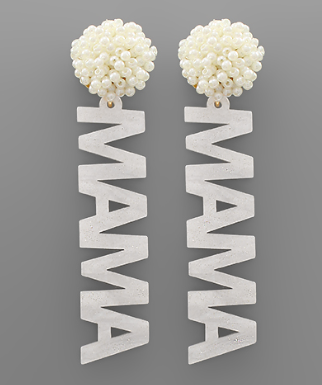 Satin & Pearls Mama Earrings
