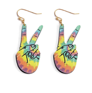 TieDye Peace Earrings