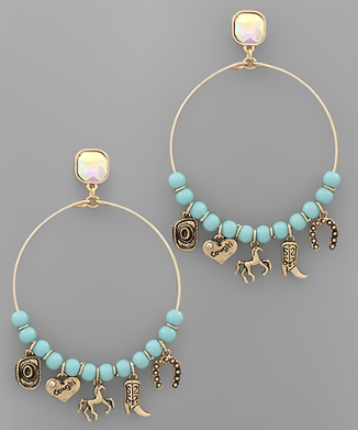 Western Charm Hoop Earrings