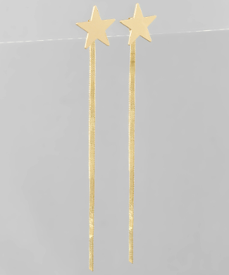 Star & Snake Chain Earrings