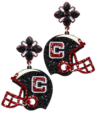 Carolina Team Helmet Earrings