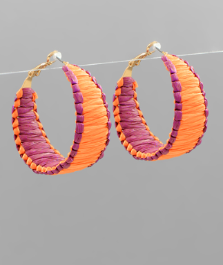 Gameday Raffia Hoops