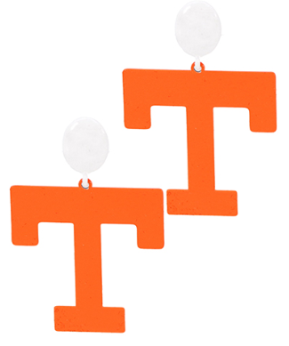 Gameday "T" Stamped Earrings