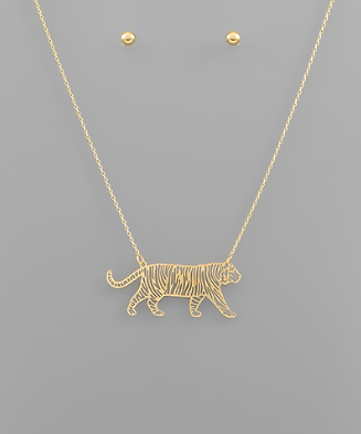 Filigree Tiger Necklace Set
