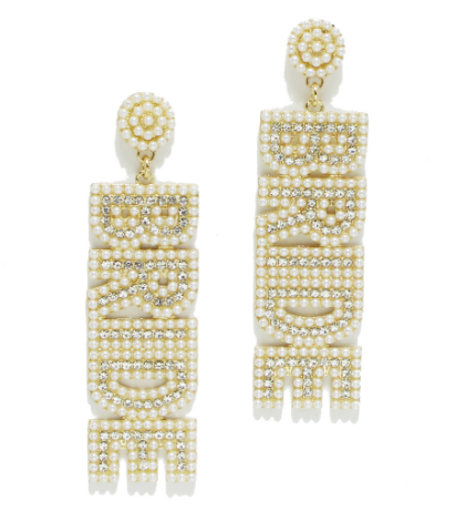 Rhinestone & Pearl Bride Earrings