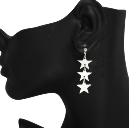Star Chain Link Earrings