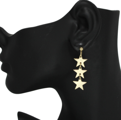Star Chain Link Earrings