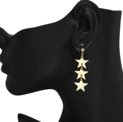 Star Chain Link Earrings