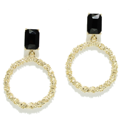 Shay Textured Hoop Earrings