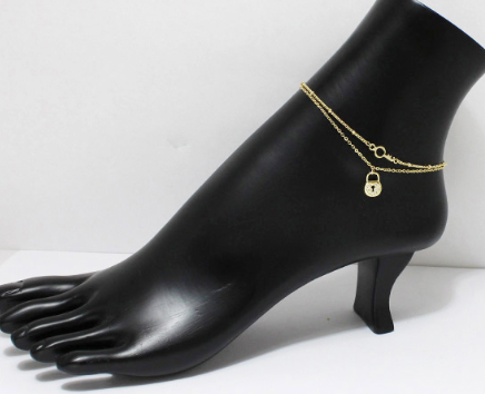 Double Chain Charm Anklets