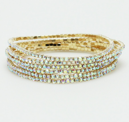 Rhinestone Bangle Set
