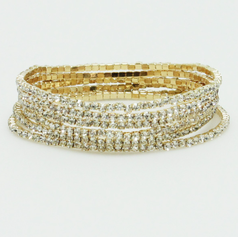 Rhinestone Bangle Set